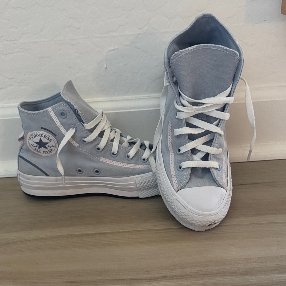 Converse Kids Sneakers - Light Blue and White